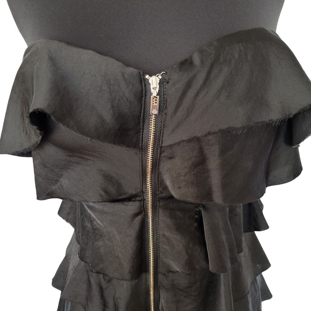 Whimsical Goth Ruffle Dress Zipper Small - Picture 2 of 6